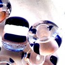 Inside Color Pink Crystal Blue Stripe 2/0 Czech Glass Seed Beads 30 grams
