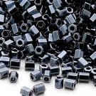 Miyuki #611 Metallic Black Delica Hex 2Cut Seed Beads