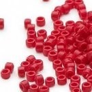 Miyuki #723 Opaque Dark Red Delica Round Seed Beads