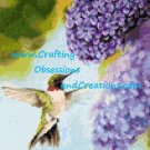 Hummingbird in the Lilacs Cross Stitch Chart