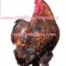 Golden Laced Cochin Cross Stitch Chart