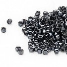 Miyuki #001 Gunmetal Delica Round Seed Beads