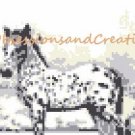 Monochromatic Appaloosa Foal Cross Stitch Chart