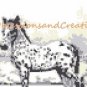 Monochromatic Appaloosa Foal Cross Stitch Chart