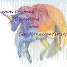 Pastel Roy G Biv Pegasus Unicorn Cross Stitch Chart
