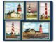 Lighthouse Collage Cutting Board NEW Temp. Glass 12x15