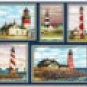 Lighthouse Collage Cutting Board NEW Temp. Glass 12x15
