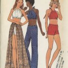 Butterick 6702 Vintage Short-Shorts, Pants, Wrap Skirt and Top Sewing Pattern