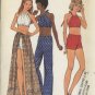 Butterick 6702 Vintage Short-Shorts, Pants, Wrap Skirt and Top Sewing Pattern