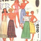 McCall's 6310 Vintage 1978 Lingerie Sewing Pattern Petticoat, Camisole, Half Slip and Panty