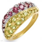 Brand New 1.8 CTW Peridot Gold Ring Size 7 Retails $570