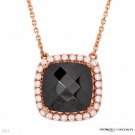 GIORGIO VISCONTI 2.86 CTW Hematite 18K Gold Necklace