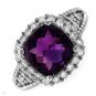 FPJ 3.75 CTW Amethyst Gold Ring Size 7 Retails $1,210