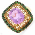 FPJ 4.8 CTW Amethyst Gold Ring Size 7 Retails $1,290