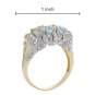 New FPJ 1.80 CTW Topaz Gold Ring Size 7 Retails $1,100