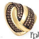 FPJ 1.45 CTW I1-I2 Color C2 Diamonds Gold Ring Size7