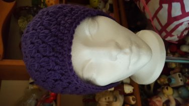 Crochet Violet Flowers Beanie