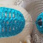Crochet Turquoise Colored Wine Cozy Lanrard