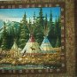 Indians Horses on the Plains Pillow Panel