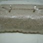 FLOWER BROWN FABRIC HAND MADE EMBROIDERY TISSUE BOX COVER