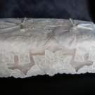 ELEPHANT IVORY FABRIC HAND MADE EMBROIDERY  TISSUE BOX COVER
