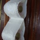 ELEPHANT WHITE FABRIC HAND MADE EMBROIDERY TISSUE ROLL HOLDER