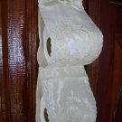 ELEPHANT LIGHT YELLOW FABRIC HAND MADE EMBROIDERY TISSUE ROLL HOLDER