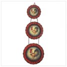 Rooster Decorative Plates and Rack