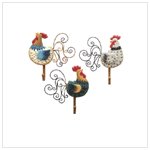 Rooster Wall Hook Plaques
