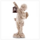 Statue of Cherub Holding Lantern