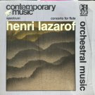 Henri Lazarof Utah Orchestral Music Spectrum Concerto For Flute Electronic CRI 373