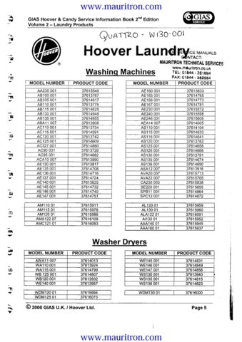 hoover washing machine manual pdf