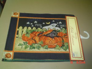 tapestry table runner peek-a-boo new halloween