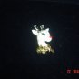 art pin brooch reindeer with rhinstone eye.