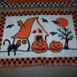 halloween tapestry placemats lot of 4 very cute haunted house ghosts