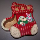 wooden trinket box christmas stocking shaped