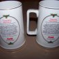 coca cola christmas coffee mugs very cute 1996