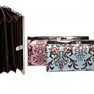 NEW LADIES DESIGNER INSPIRED CLUTCH WALLET BAG PURSE NT