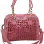 Rhinestone Stud Croc. Skin Print Handbag Ladies Designer Inspired Purse