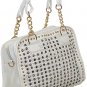 Rhinestone Stud Croc. Skin Print Handbag Ladies Designer Inspired Purse