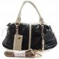 Designer Inspired Snake Leather Satchel Handbag Purse Bag Beige Cream Teal Black