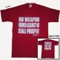XL Red "No Weapon" T-Shirt