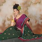 Green color Georgette Saree with BP.