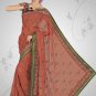 Brown Shade Georgette Saree with BP.