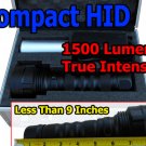 Compact 24W HID Flashlight 1500 LM - Less Than 9 Inches