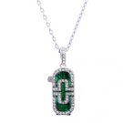 Stainless Steel Crystal USB 2.0 Flash drive Necklace (4GB)