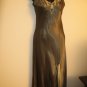 Hunter Green Silky Long Gown Small