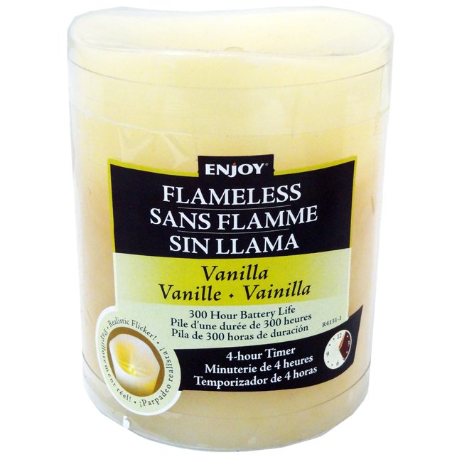 ENJOY Flameless Vanilla Scented LED Candle 50 OFF