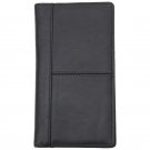 Embassy Black Solid Leather Passport Cover with RFID Security