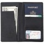 Embassy Black Solid Leather Passport Cover with RFID Security